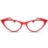2SeeLife Small Cat Eye Reading Glasses for Women Narrow-Medium Fit, Sturdy Frame, Spring Hinges, Premium Funky Readers, Red, +2.25