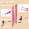 KINDOYO 2 Pieces Straight and Curved Stainless Steel Tweezers Kit - Pointed Tips for Eyelash Extensions, DIY Crafts, Nail Art, Jewelry Making view 4