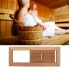 Locadence Sauna Gable Vent Kit, 13.4X5.1X0.4in Adjustable Gaps Cedar Sauna Room Air Vent, Sauna Grille Ventilation Louvers for Sauna or Steam Room view 4