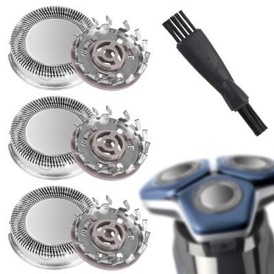 3 Pack SH71 Replacement Shaver Heads Compatible with Philips, with Cleaning Brush, for Shaver Series 7000 (S7XXX) and Angular-Shaped Series 5000 (S55XX) S5531/S5532/S5533/S5536/S5830/S6600 & S6800