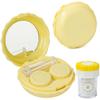 Esdallina 1 Pcs Yellow Macaron Contact Lens Travel Case with Cleaner Portable Contact Box with Mirror Tweezers Solution Bottle view 1
