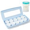 Esdallina 1Pcs Contact Lens Travel Case with Cleaner Portable Contact Box with Mirror Tweezers (Blue) view 1