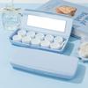 Esdallina 1Pcs Contact Lens Travel Case with Cleaner Portable Contact Box with Mirror Tweezers (Blue) view 2