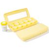 Esdallina 1Pcs Contact Lens Travel Case with Cleaner Portable Contact Box with Mirror Tweezers (Yellow) view 1