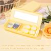 Esdallina 1Pcs Contact Lens Travel Case with Cleaner Portable Contact Box with Mirror Tweezers (Yellow) view 4