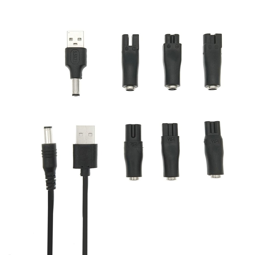 JZK 5V USB Shaver Charger Cable Replacement, Razor Charging Adapters for Various Electric Hairdressers, Purifiers and Beauty Instruments Charging Lead Connecter Tips