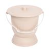 CHFYIJYHM Urinal Bucket Chamber Pots for Women with Lid Spittoon Bucket Portable Handheld Thick Pee Bucket Urine Pots Bed Pan for Elder Unisex Potty(Khaki,24.5 * 24.7cm) view 1