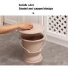 CHFYIJYHM Urinal Bucket Chamber Pots for Women with Lid Spittoon Bucket Portable Handheld Thick Pee Bucket Urine Pots Bed Pan for Elder Unisex Potty(Khaki,24.5 * 24.7cm) view 2