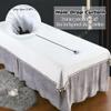 Morbuy Massage Bed Cover Sheet, Beauty Bed Cover with Face Hole Soft Washable SPA Massage Table Face Towel Suitable for Salons SPA and Therapists (Navy,200x120cm) view 2