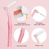 RAYITO 100 Pcs Interdental Brushes, 5 Sizes Soft Dental Brushes with Non-Slip Handle Angled Head Tooth Picks Floss Sticks Dental Floss Brushes for Braces Oral Cleaning Narrow Gaps Between Teeth view 3