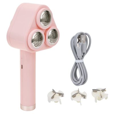 Glomora Hairball Trimmer,3 Head Adjustable USB Rechargeable Fabric Shaver of Hairballs