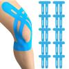 10 Pcs Pre Cut Kinesiology Tape for Knee,Waterproof & Elastic,Synthetic Elastic Kinesiology Therapeutic Tape Provide Support and Stability to Muscle Ideal for Running,Hiking,Riding view 1