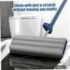 8Pcs/Set Flat Mop And Bucket System 360 Rotating Flat Mop and Collapsible Mop Bucket with Wheels, Floor Mop with 6 Washable & Reusable Microfiber Pads for Home, Office view 3