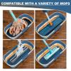 8Pcs/Set Flat Mop And Bucket System 360 Rotating Flat Mop and Collapsible Mop Bucket with Wheels, Floor Mop with 6 Washable & Reusable Microfiber Pads for Home, Office view 4