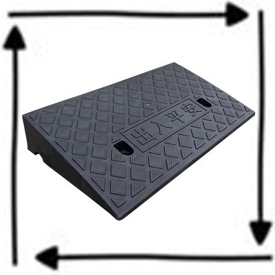 IMUNKT 2in/ 4in/ 5in Rise Threshold Ramp, Rubber Curb Ramp, Wheelchair Ramp, Non-Slip Driveway Ramp, Entry Ramp For Doorway, Stairs, Steps, Garage, Bike(Black,2.8in/7cm)
