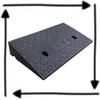 IMUNKT 2in/ 4in/ 5in Rise Threshold Ramp, Rubber Curb Ramp, Wheelchair Ramp, Non-Slip Driveway Ramp, Entry Ramp For Doorway, Stairs, Steps, Garage, Bike(Black,2.8in/7cm) view 1