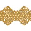 Large Pre-Made Ready to Use Edible Cake Lace Art Nouveau Style Applique Golden 14-inch 10-Piece Set view 2