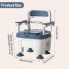 Drop Arm Bedside Toilet Chair Commode, For Disabled Adults - Supports Up To 660lbs - Easy Assembly - Soft Backrest - Padded Seat - Safer Toilet Option view 4