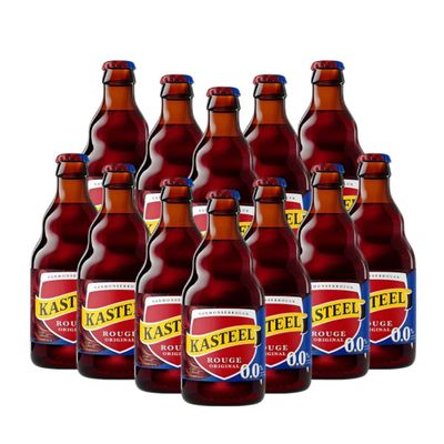 Kasteel Rouge Belgian Cherry Alcohol Free Fruit Beer 330ml Bottles 0.0% ABV (12 Pack)