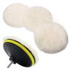 6Pcs Wool Polishing Buffing Pad Hook Loop For Drill Buffer Attachment With M14 Drill Adapter 5 Inch 6 Inch For Car Burnishing(5inch) view 1