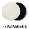 6Pcs Wool Polishing Buffing Pad Hook Loop For Drill Buffer Attachment With M14 Drill Adapter 5 Inch 6 Inch For Car Burnishing(5inch) view 2