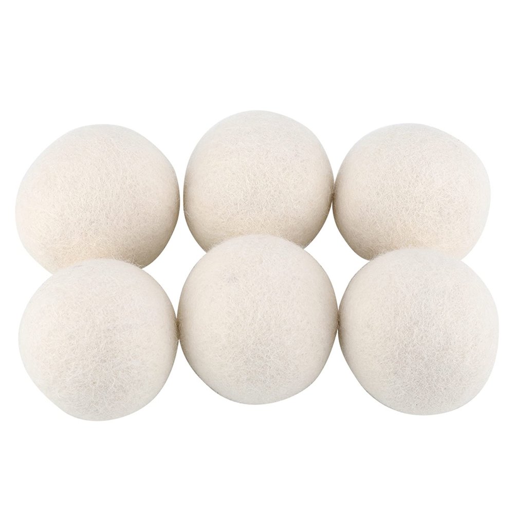 NDNCZDHC 6PCS 6cm Dryer Balls Laundry Reusable, Water Absorption Eliminates Static Laundry Balls for Dryer, Shorten Drying Time Wool Dryer Balls