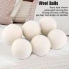 NDNCZDHC 6PCS 6cm Dryer Balls Laundry Reusable, Water Absorption Eliminates Static Laundry Balls for Dryer, Shorten Drying Time Wool Dryer Balls view 3