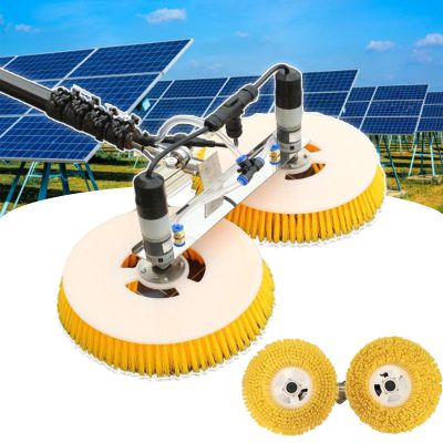 pedenencelia Washing Brush Telescopic Rod/Pv Panel Wash Cleaning Machine-Dual Brush Heads/Retractable Carbon Fiber Pole,For Photovoltaic Panel Cleaning/High-Altitude Cleaning,6m