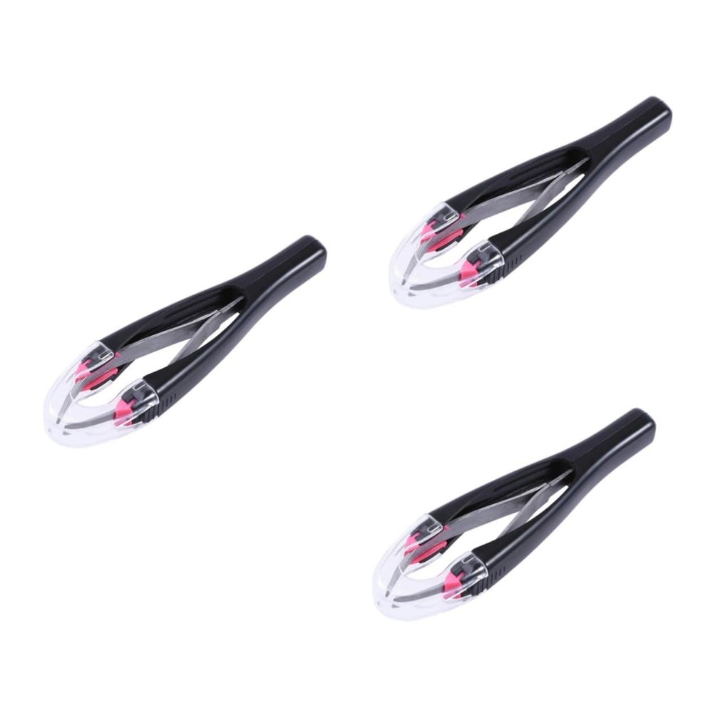 Mikinona 3pcs Eyebrow Tweezers Precision Tool Retractable Slanted Tips for Men for Hair Removal Random Color