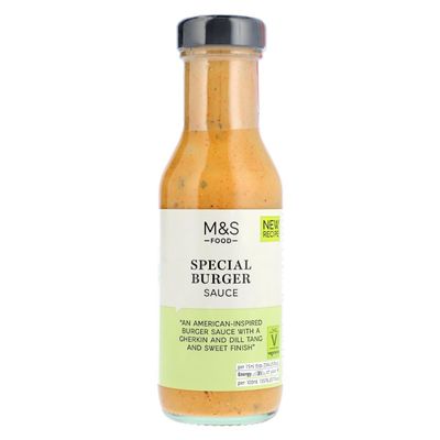 M&S Special Burger Sauce, 250ml, Tangy Tomato and Mustard with Gherkins and Dill, Suitable for Vegetarians (1 Pack)