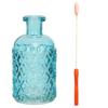 Barber's Handmade Singeing Stick | Turkish Traditional Ear Hair Removal Tool Set | 1x Blue Glass Jar & 1x Singeing Stick view 1