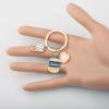 UJIMS Dessert Lovers Gift Sweet Cake Bubble Tea Key Chain Bubble Tea Lovers Gift Cheese Themed Gift Cheese Lover Friend Gift, Bubbletea Keychain, Default view 2