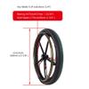 1 Pair of 24inch Wheelchair Rear Wheels, Solid PU Wheelchair Wheels, Aluminum Alloy Hand Push Ring, Suitable for Electric Wheelchair Replacement Accessory view 3