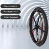 1 Pair of 24inch Wheelchair Rear Wheels, Solid PU Wheelchair Wheels, Aluminum Alloy Hand Push Ring, Suitable for Electric Wheelchair Replacement Accessory view 4