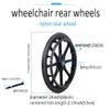 (24x13/8) Wheelchair Rear Wheel Replacement Part for 24 Inch Wheelchair, 24 Inch Solid Tyre Rear Wheel for Manual Wheelchair, with Screw Rod, Black Tyre, (Pack of 2) view 4