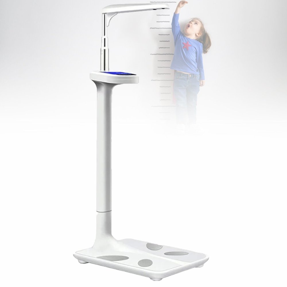 440LB Load-bearing Physician Digital Scale, Ultrasonic Height Body Fat Analyzer, Professional Multifunctional Medical Scale, with LCD Display, for Weight/Height/Obesity Value/BMI,Standard