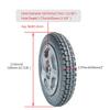 1 Pair of 12inch Rubber Wheelchair Rear Wheel Replacement, Solid PU Wheelchair Wheels, Bearing 17mm (11/16") Power Wheelchair Parts view 3