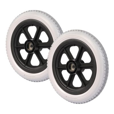 12 Inch Manual Wheelchair Replacement Wheel, 12 1/22 1/4 Wheelchair Replacement Rear Wheels, Wheelchair Wheels Accessories, Grey Wear-Resistant Solid Tire, 1 Pair