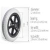 12 Inch Manual Wheelchair Replacement Wheel, 12 1/22 1/4 Wheelchair Replacement Rear Wheels, Wheelchair Wheels Accessories, Grey Wear-Resistant Solid Tire, 1 Pair view 4