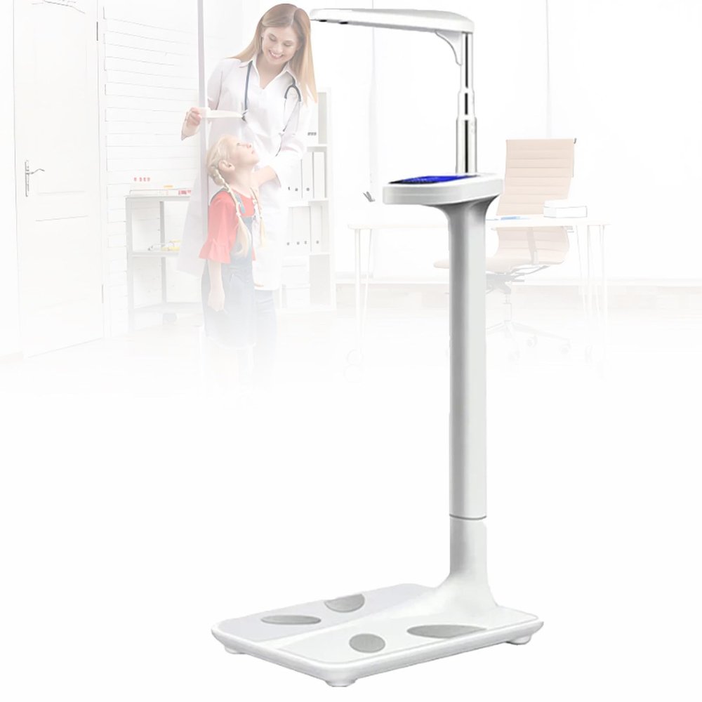 BMI Body Weight Scale, 440LB Load-bearing Physician Body Weight Scale Tool, Ultrasonic Height Body Fat Analyzer, for Weight/Height/Obesity Value,Bluetooth