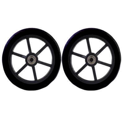 6 Inch Bearing Manual Wheelchair Front Wheel Accessories Universal Wheel Solid Tire Wear-Resistant and Durable(Black)