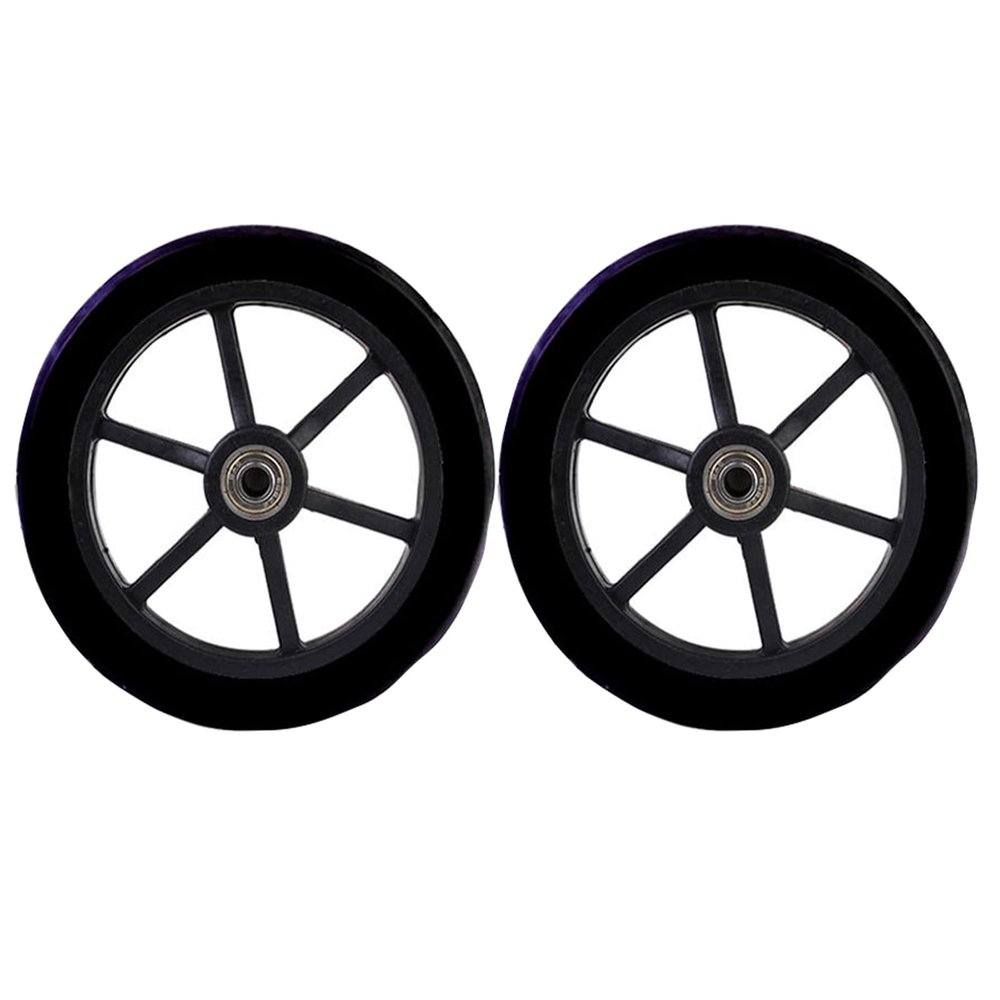 6 Inch Bearing Manual Wheelchair Front Wheel Accessories Universal Wheel Solid Tire Wear-Resistant and Durable(Black)