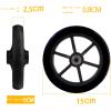 6 Inch Bearing Manual Wheelchair Front Wheel Accessories Universal Wheel Solid Tire Wear-Resistant and Durable(Black) view 2
