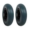 1 Pair of 8inch PU Solid Wheelchair Front Wheels, Non-Inflatable Power Wheelchair Wheels for Many Standard Wheelchair Walkers(Grey) view 1