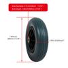 1 Pair of 8inch PU Solid Wheelchair Front Wheels, Non-Inflatable Power Wheelchair Wheels for Many Standard Wheelchair Walkers(Grey) view 3