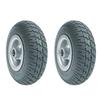 1 Pair of 9inch PU Rubber Wheelchair Wheels, Solid Wheelchair Front Wheels, Suitable for Many Standard Power Wheelchair Replacement view 1