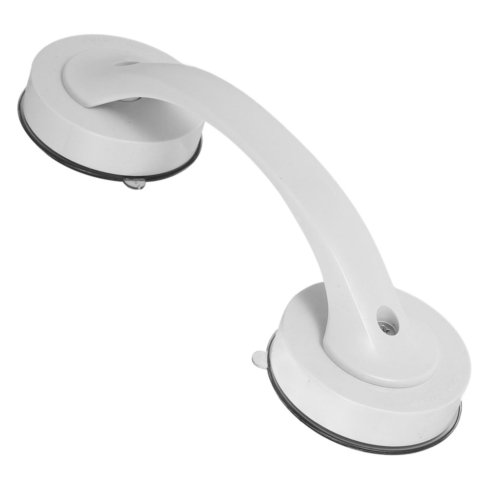 Healvian Suction Grab Handle Bathroom Safety Non-Skid Shower Grab Bar for Elderly and Disabled with Strong White Suction Cup Handrail for Glass Doors and Bath Use