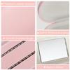 MoKo Double Eyeglass Case, Contact Lens Case with Mirror Tweezers Remover, 2 in 1 Double Sided Portable Contact Lens Box Holder Container Soak Storage Kit Sunglasses Pouch for Men & Women, Pink view 4