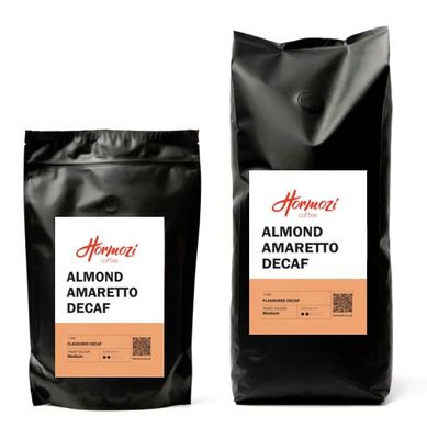 Freshly Roasted Hormozi Coffee - Almond Amaretto Flavoured Decaf Coffee Beans 1kg - Medium Roast