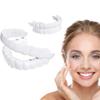 2 Pairs Cosmetic Veneers Teeth Temporary Teeth Braces Smile Teeth Smile Dentures Veneer Fake White Teeth for Men and Women for a Confident Smile  view 1